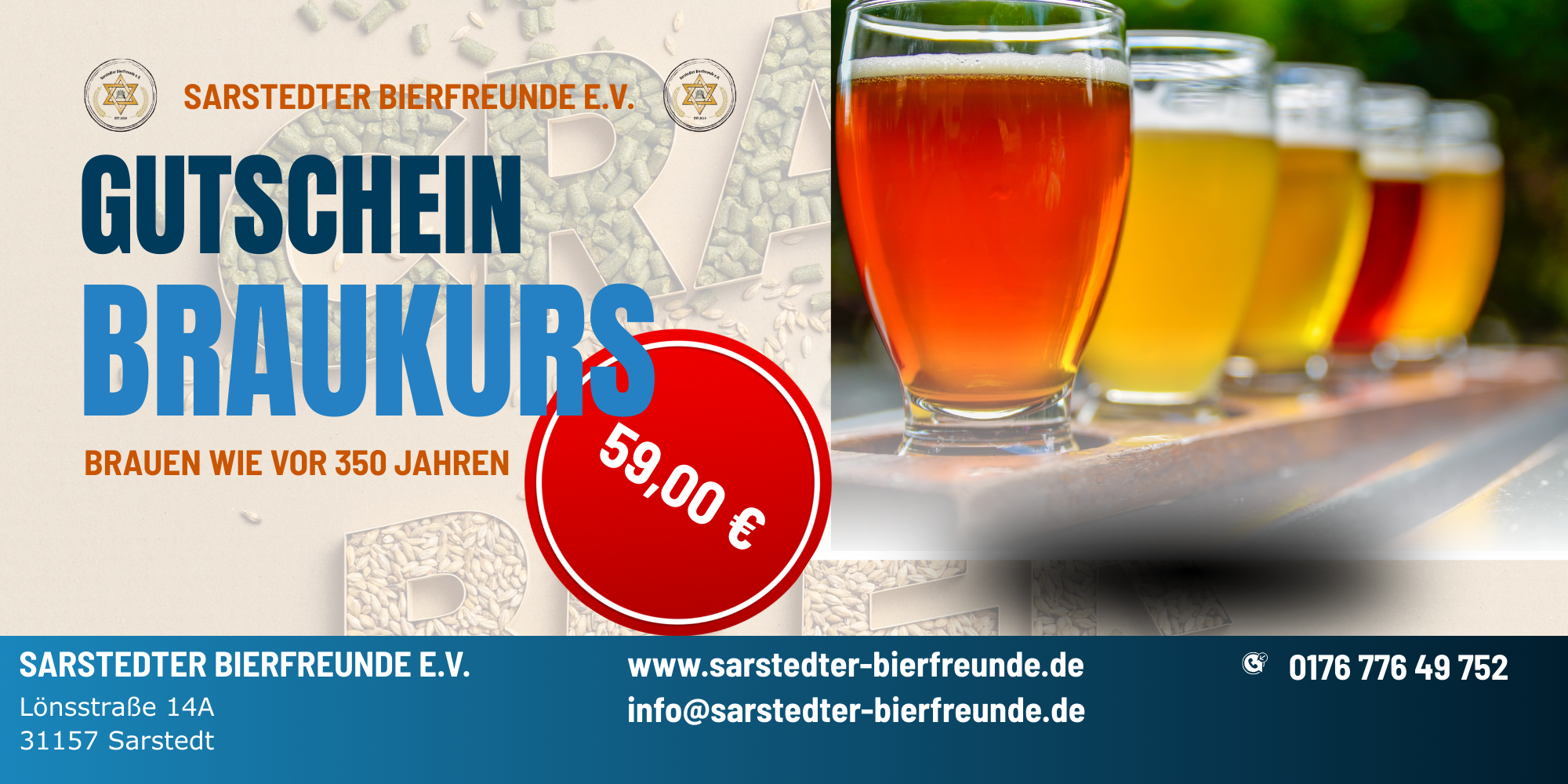 Gutschein - Braukurs Brauen wie vor 350 Jahren